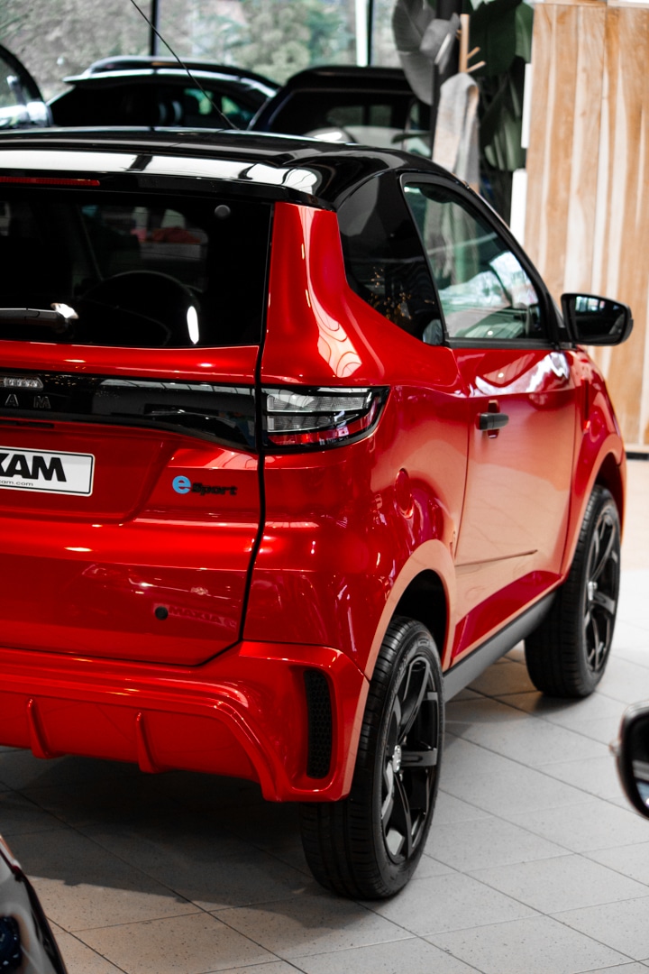 Aixam E City Sport Ambition 2026 Brommobiel Elektrisch Parelmoerrood Metallic